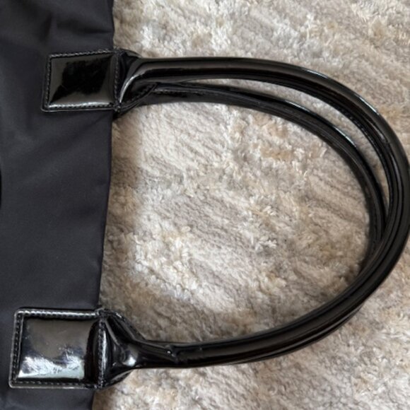 Tory Burch Black Patent Leather & Nylon Ella Tote (Large) - Picture 5 of 11